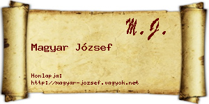 Magyar József névjegykártya